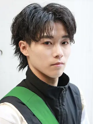 メンズ パーマ 髪質改善ケアカラー Eir梅田/中村のヘアスタイル