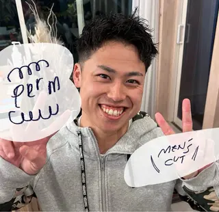 ショート パーマ メンズ and c yumeのヘアスタイル