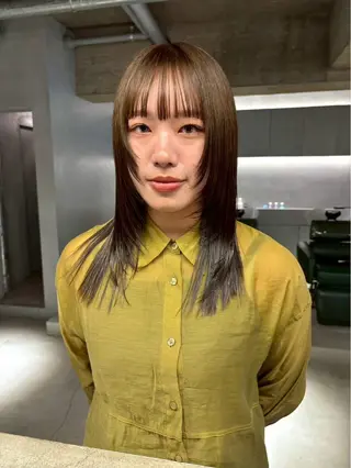 ロング カラー 加古 遥のヘアスタイル