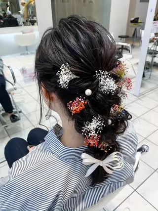 セミロング カラー ヘアアレンジ Uni.所属・地毛風ストレート/ 髪質改善/榎本流行のヘアスタイル