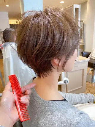 ショート カラー 柳 雄輝のヘアスタイル