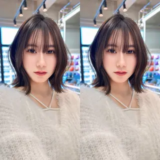 ミディアム カラー ✨髪質改善特化✨副 店長椎葉信乃介のヘアスタイル