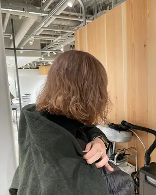 ミディアム カラー パーマ 吉田一輝 外国人パーマのヘアスタイル