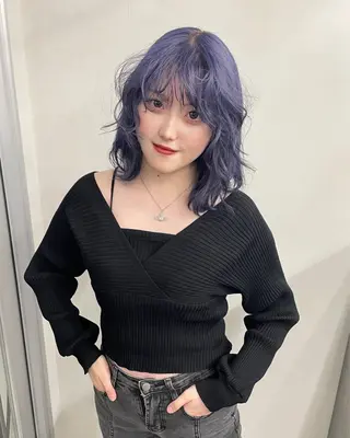 ミディアム カラー ブリーチ/ベージュ 💕/momoaのヘアスタイル