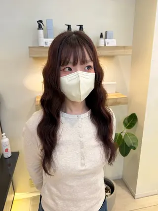 ロング パーマ ⭐︎ミディアム 深井朱莉⭐︎のヘアスタイル