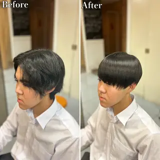 ミディアム パーマ メンズ 🔮メンズ縮毛矯正 毛流れパーマ💎竹永のヘアスタイル