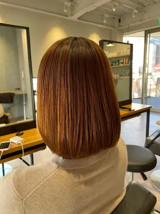 ミディアム カラー 韓国風/オシャレ /縮毛矯正/滝口琴未のヘアスタイル