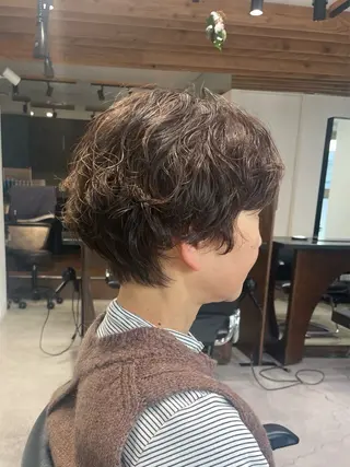 ショート パーマ 🌈月1夜モデル募集 📩ください⭐️のヘアスタイル