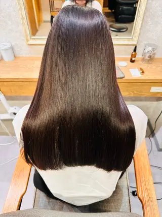 セミロング 髪質改善/縮毛矯正/ 艶髪/根本和也のヘアスタイル