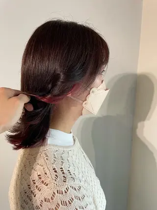 カラー La fith hair ray 札幌店所属・顔まわり/W カラー/リョウのヘアスタイル