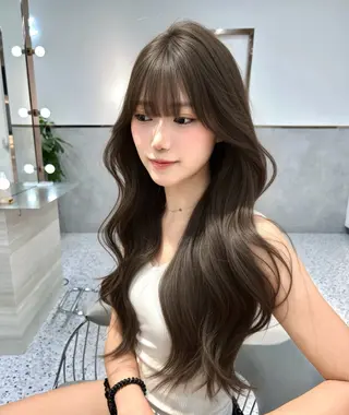 ロング 🎀透明感ブラウ ンshizuka🎀のヘアスタイル