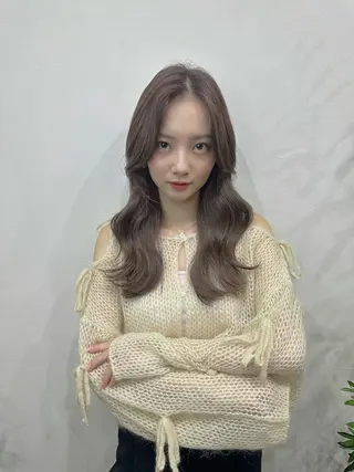 ロング ヘアアレンジ 韓国ヘア/韓国風 パーマ/kazueのヘアスタイル