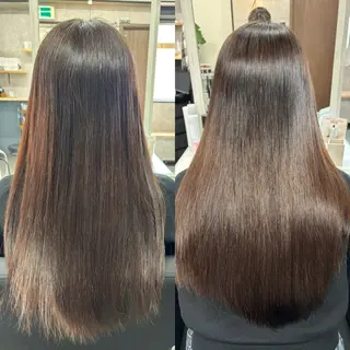 ロング かがみはやと 髪質改善/縮毛矯正のヘアスタイル