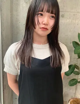 ロング カラー SAKURA 原宿所属・なかの たくみのヘアスタイル