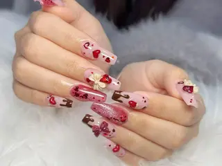 ネイル hami🎀うかん 🎀チップ長さ出しのネイルデザイン