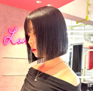 ショート 莉乃/縮毛矯正/髪質 改善/艶カラーのヘアスタイル