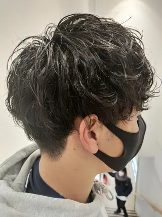 ショート パーマ メンズ Ash 店長 木村 和人のヘアスタイル
