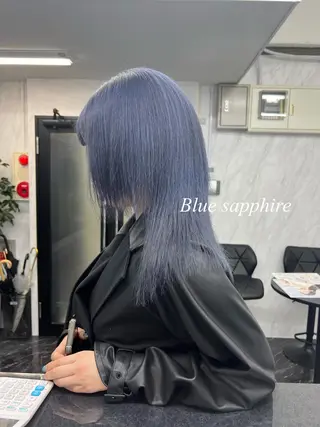 セミロング カラー シールエクステ特化 ハイトーン、NANAのヘアスタイル