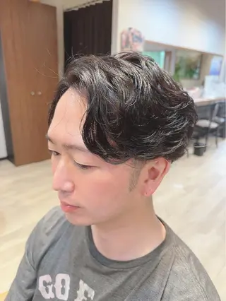 パーマ メンズ 髪質改善&ストレート ‪✂︎‬鈴木青樹のヘアスタイル