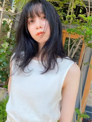 ミディアム カラー 栄/矢場町 三井太朗のヘアスタイル