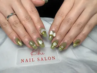 ネイル ユリ🎀長さだし/ パラジェル/持ち込みのネイルデザイン