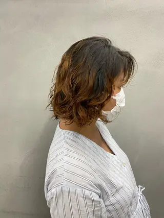 ミディアム メンズ/ダブルカラー /パーマ/来栖慧💈のヘアスタイル