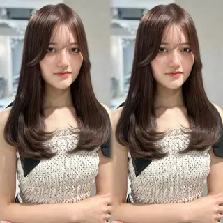 ロング 韓国レイヤー×髪質 改善︎💕︎あかねのヘアスタイル