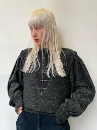 ミディアム カラー SALOWIN所属・ブリーチ✨ ボブ🪢レイヤーのヘアスタイル