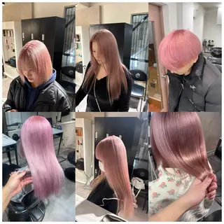 カラー Seleneコウキ ブリーチ/ハイトーンのヘアスタイル