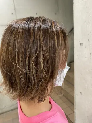 ミディアム カラー 田中 アキオのヘアスタイル