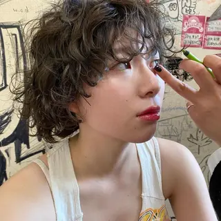 カラー パーマ/透明感カラー 小松のヘアスタイル