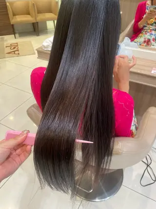 ロング パーマ 韓国ヘアメイク🎀/ 縮毛矯正✨山本媛香のヘアスタイル