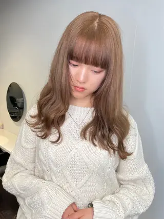 ロング カラー ヘアアレンジ maoブリーチ無し 似合わせカラーのヘアスタイル