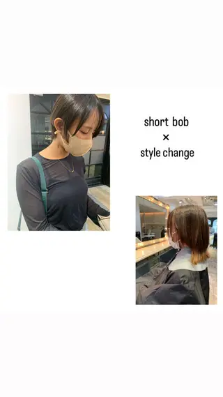 ショート カラー パーマ ヘアアレンジ メンズ キッズ ネイル マツエク・マツパ アイブロウ rewards成城学園前店所属・hiro【沿線で叶う 似合わせhair】のヘアスタイル