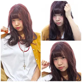 ロング カラー パーマ toi【トワ】所属・安達 俊亮のヘアスタイル