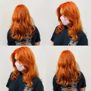 セミロング カラー もにか🌞原宿/渋谷 🌝ブリーチカラーのヘアスタイル