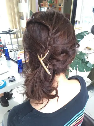 ミディアム ヘアアレンジ 松本 明日可のヘアスタイル