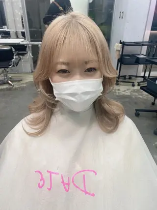 ミディアム カラー 💗💗韓国レイヤー yu-ki💗💗のヘアスタイル