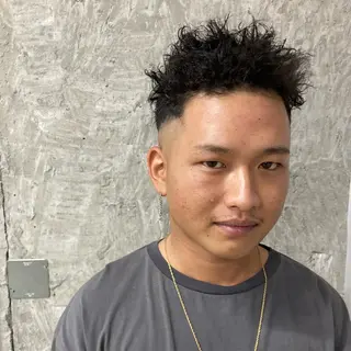 パーマ メンズ 🟢ウルフ/スパイラ ルパーマ/大西🟢のヘアスタイル