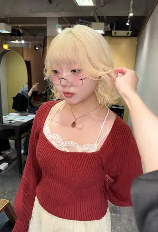 ショート ハイトーン/デザイン honokaのヘアスタイル