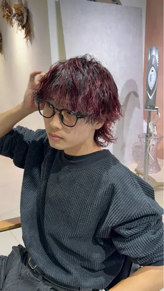 パーマ メンズ センターパート/眉毛 メンズカットNEXTのヘアスタイル