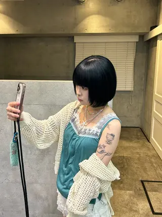 ショート カラー レイヤー/ブロンド 透明感カラー/ヒロトのヘアスタイル