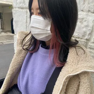 ミディアム カラー カジュアルを女っぽく 𝗮𝘆𝗮𝗰𝗼のヘアスタイル