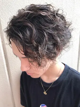 ショート パーマ メンズ カラーリスト菅野 竜矢🌈のヘアスタイル