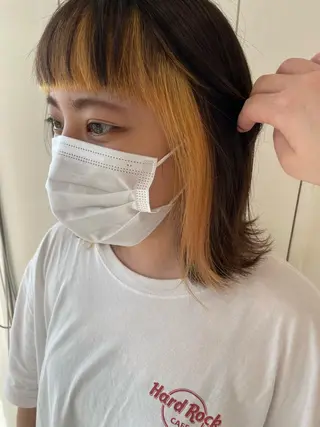 ミディアム カラー 透明感color吉田 沙羅のヘアスタイル