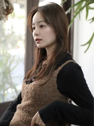 セミロング カラー 木村陸弥 似合わせ 透明感カラー🌿のヘアスタイル