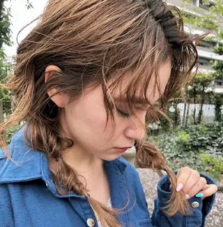 セミロング カラー パーマ オーダー  府中のヘアスタイル