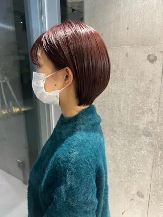 ショート カラー 吉沢遣人/レイヤー 艶カラー/抜け感のヘアスタイル