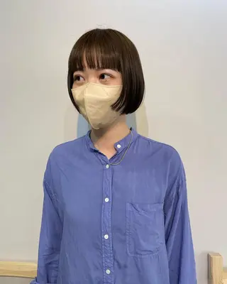 ショート カラー レイヤーパーマ＊ 顔まわり似合わせのヘアスタイル