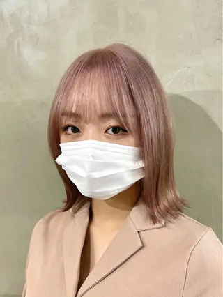 ミディアム カラー レイヤーカットとハイ トーン/HIROKIのヘアスタイル